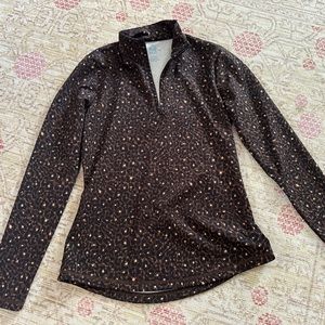 J. McLaughlin Leopard half-zip XS